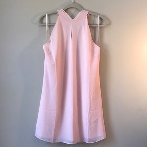 Naked Zebra pink sheer overlay dress